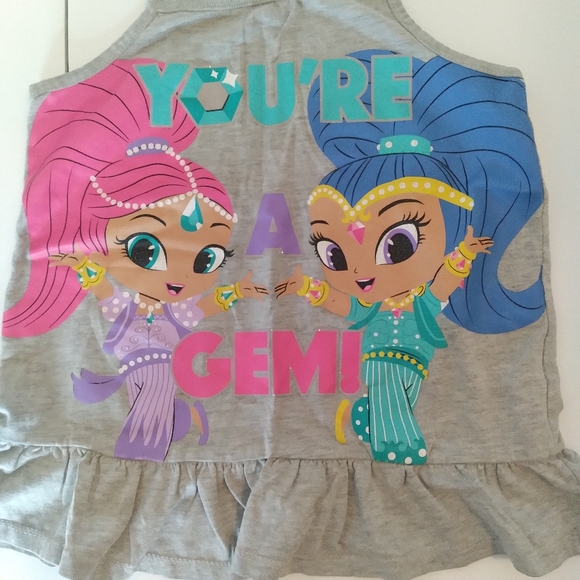 Nickelodeon Shimmer and Shine Graphic Gray Pink Blue Cami - Picture 4 of 14